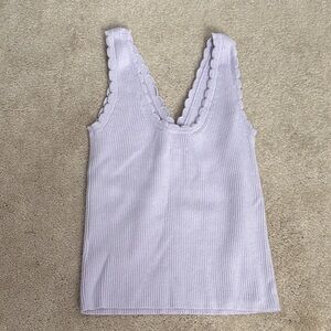 Aerie Lavender Ribbed Knit Top